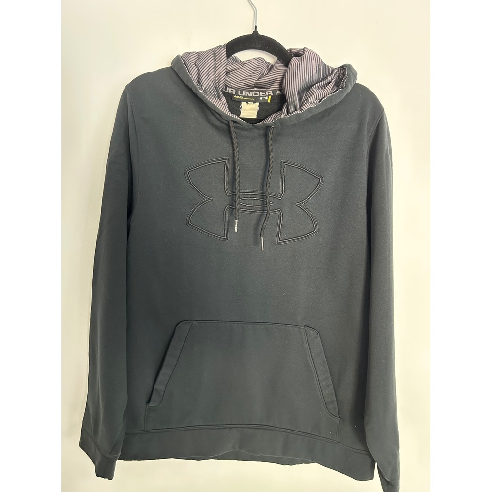 Under Armour Mens Storm Hoodie Black Embroidered Logo Pullover Large